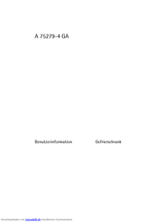AEG Electrolux A 75279-4 GA Benutzerinformation