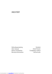AEG Electrolux A83270GT Benutzerinformation