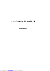 acer 56 Surf PCI Kurzanleitung