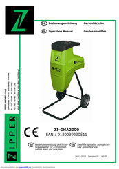 Zipper ZI-GHA2000 Bedienungsanleitung