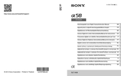 Sony SLT-A58 Bedienungsanleitung