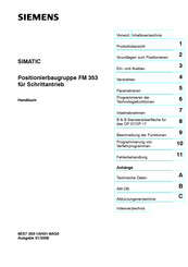 Siemens SIMATIC FM 353 Handbuch