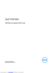 Dell P2018H Bedienungsanleitung
