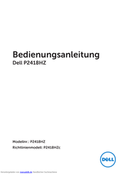 Dell P2418HZc Bedienungsanleitung