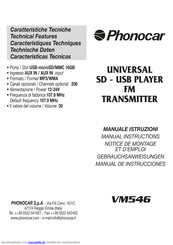 Phonocar VM546 Gebrauchsanweisungen