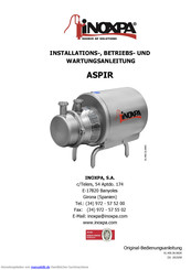 iNOXPA ASPIR Installations-, Betriebs- Und Wartungsanleitung