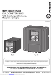 ProMinent DULCOMETER D1C Betriebsanleitung