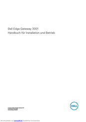 Dell Edge Gateway 3001 Handbuch Für Installation Und Betrieb