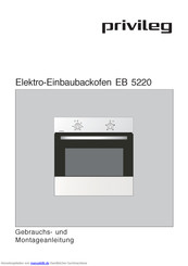 Privileg EB 5220 Gebrauchs- Und Montageanleitung