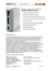 BLOCK POWER COMPACT 8x10A Handbuch