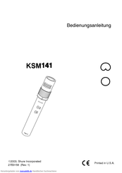 Shure KSM141 Bedlenungsanleitung