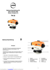 THEIS TN 32 Gebrauchsanleitung