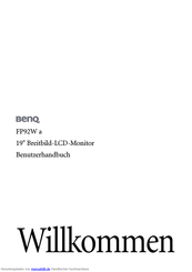 BenQ FP92W a Benutzerhandbuch