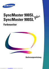 Samsung SyncMaster 900SL Plus Bedienungsanleitung