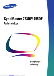 Samsung SyncMaster 755DF Bedienungsanleitung