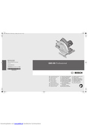 Bosch GKS 85 Originalbetriebsanleitung