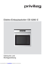 privileg EB 6280 E Gebrauchs- Und Montageanleitung