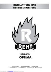 RENY OPTIMA Installation Und Betrieb