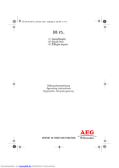 AEG Electrolux DB 75 Serie Gebrauchsanweisung