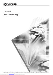 Kyocera KM-4800w Kurzanleitung