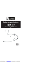 4-Acoustic NBM-250-4X Bedienungsanleitung