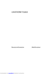 AEG Electrolux LAVATHERM T35859 Benutzerinformation