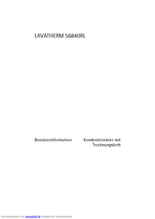 AEG Electrolux LAVATHERM 56840RL Benutzerinformation