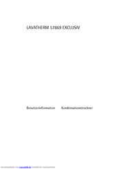 AEG Electrolux LAVATHERM 57869 EXCLUSIV Benutzerinformation