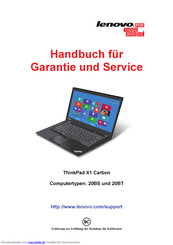 Lenovo ThinkPad X1 Carbon 20BT Handbuch