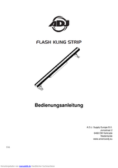 ADJ Flash Kling Strip Bedienungsanleitung
