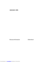 Aeg Electrolux 40036VI-WN Benutzerinformation