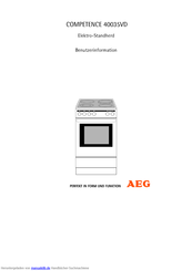 AEG COMPETENCE 40035VD-WC Benutzerinformation