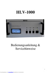 Beko HLV-1100 Bedienungsanleitung