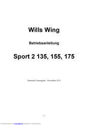 Wills Wing Sport 2 135 Betriebsanleitung