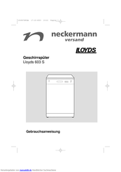 Neckermann Lloyds 603 S Gebrauchsanweisung