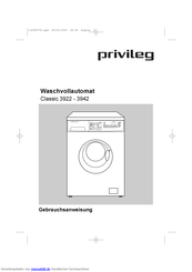 privileg Classic 3922 Gebrauchsanweisung