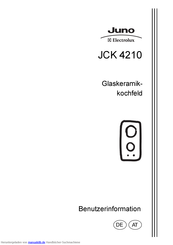 JUNO JCK 4210 Benutzerinformation