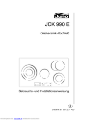 Juno JCK 990 E Gebrauchs- Und Installationsanweisung