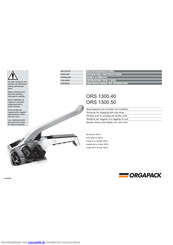 Orgapack ORS 1300.40 Betriebsanleitung