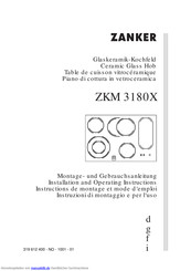 ZANKER ZKM 3180X Montage- Und Gebrauchsanleitung