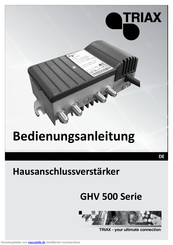Triax GHV 500 Serie Bedienungsanleitung