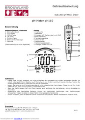 Brouwland pH110 Gebrauchsanleitung