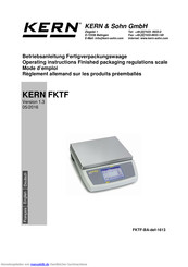 KERN FKTF 3K0.5LM Betriebsanleitung