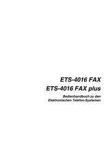Auerswald ETS-4016 FAX Bedienhandbuch