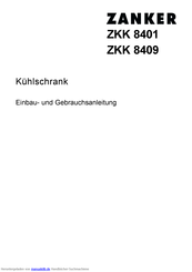 ZANKER 835_488_50400 Einbau- Und Gebrauchsanleitung
