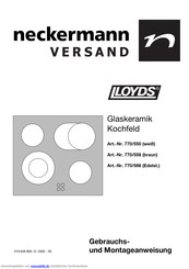 NECKERMANN VERSAND Lloyds 770/550 Gebrauchsund Montageanweisung