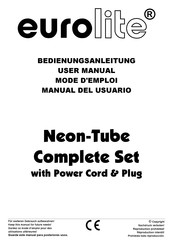 EuroLite Neon-Tube Bedienungsanleitung