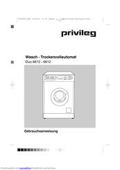 privileg Duo 6612 Gebrauchsanweisung