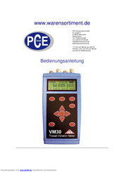 PCE Instruments VM30 Bedienungsanleitung