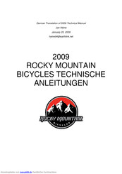 Rocky Mountain Element 2009 Technische Anleitung